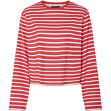 PIECES PIECES Damen Bluse PCFIONA Blouse High Risk Red Bright White