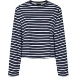 PIECES PIECES Damen Bluse PCFIONA Blouse Maritime Blue Bright White