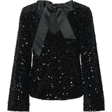PIECES PIECES Damen Bluse PCKAM Restudsalg Black Black sequins