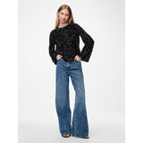PIECES PIECES Damen Bluse PCKAM Restudsalg Black Black sequins