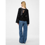 PIECES PIECES Damen Bluse PCKAM Restudsalg Black Black sequins