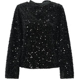 PIECES PIECES Damen Bluse PCKAM Restudsalg Black Black sequins