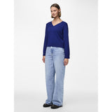PIECES PIECES Damen Bluse PCNATALIE Knit Bellwether Blue