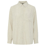 PIECES PIECES Damen Hemd PCPIA Shirt Birch Detail MELANGE