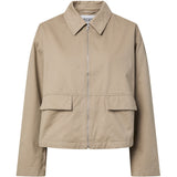 PIECES PIECES Damen Jacke PCPAM Jacket Greige