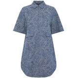 PIECES PIECES Damen Kleid PCJENNIFER Restudsalg Medium Blue Denim Jaquard