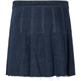 PIECES PIECES Damen Rock PCFABIA Restudsalg Dark Blue Denim