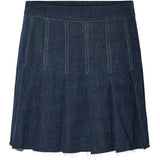 PIECES PIECES Damen Rock PCFABIA Restudsalg Dark Blue Denim