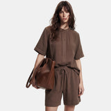 PIECES PIECES Damen Shorts PCSASTINA Shorts Coffee Quartz