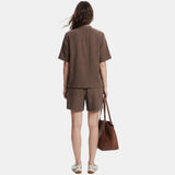 PIECES PIECES Damen Shorts PCSASTINA Shorts Coffee Quartz