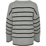 PIECES PIECES Damen Strick PCMATHILDE Restudsalg Medium Grey Melange BLACK