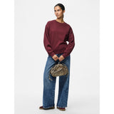 PIECES PIECES Damen Sweatshirt PCCHILLI Sweatshirt Tawny Port