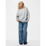 PIECES PIECES Damen Sweatshirt PCCHILLI Sweatshirt Light Grey Melange