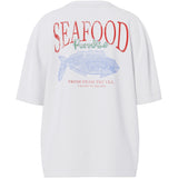 PIECES PIECES Damen T-Shirt PCPHISH T-shirt Bright White Seafood Fish
