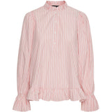 PIECES PIECES Damen Top PCASSRA Restudsalg Cloud Dancer BITTERSWEET