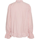 PIECES PIECES Damen Top PCASSRA Restudsalg Cloud Dancer BITTERSWEET