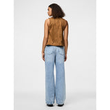 PIECES PIECES Damen Top PCJUNO Restudsalg Amber Brown