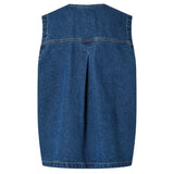 PIECES PIECES Damen Weste PCFENNA Restudsalg Dark Blue Denim