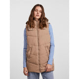 PIECES PIECES Damen Weste PCJAMILLA Restudsalg Silver Mink