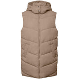 PIECES PIECES Damen Weste PCJAMILLA Restudsalg Silver Mink