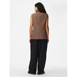 PIECES PIECES Damen weste PCBLOSSOM Vest Coffee Quartz