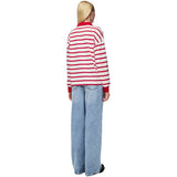 PIECES PIECES Damenpolo PCAMILIE Polo Bright White High risk red
