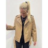 PIECES PIECES dame biker jakke PCHAYDEN Restudsalg Tigers Eye
