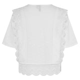 PIECES PIECES dame bluse PCSIMINA Restudsalg Cloud Dancer