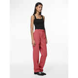 PIECES PIECES dame bukser PCFRIA Pant High Risk Red Washed