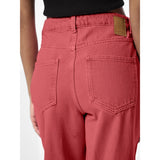 PIECES PIECES dame bukser PCFRIA Pant High Risk Red Washed
