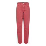 PIECES PIECES dame bukser PCFRIA Pant High Risk Red Washed