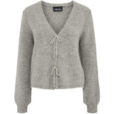 PIECES PIECES dame cardigan PCANNA Restudsalg Dove Silver Glitter Bow