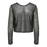 PIECES PIECES dame cardigan PCRISSI Restudsalg Black Black sequins