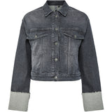 PIECES PIECES dame jakke PCPIL Jacket Grey Denim