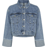PIECES PIECES dame jakke PCSALLY Restudsalg Medium blue denim