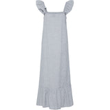 PIECES PIECES Damen Kleid PCAPIA Restudsalg Nautical Blue Stripes Bright white