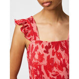 PIECES PIECES Damen Kleid PCFLORA Dress Adrenaline Rush Red tone flowers