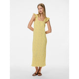 PIECES PIECES Damen Kleid PCFLORA Dress Pale Banana Small flower