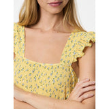PIECES PIECES Damen Kleid PCFLORA Dress Pale Banana Small flower
