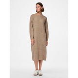 PIECES PIECES dame kjole PCMAGGY Restudsalg Taupe Gray