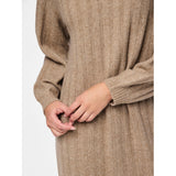 PIECES PIECES dame kjole PCMAGGY Restudsalg Taupe Gray