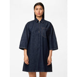 PIECES PIECES dame kjole PCNEVIN Restudsalg Dark Blue Denim