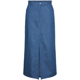 PIECES PIECES dame nederdel PCASTA Skirt Medium blue denim