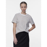 PIECES PIECES Damen Tee PCRIA T-shirt Silver Mink BRIGHT WHITE
