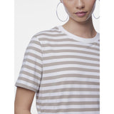 PIECES PIECES Damen Tee PCRIA T-shirt Silver Mink BRIGHT WHITE