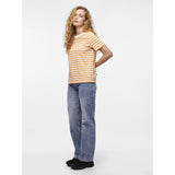 PIECES PIECES Damen Tee PCRIA T-shirt Tangerine BRIGHT WHITE
