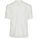 PIECES PIECES Damen Top PCOLLINE Restudsalg Cloud Dancer