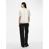 PIECES PIECES Damen Top PCOLLINE Restudsalg Cloud Dancer