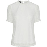 PIECES PIECES Damen Top PCOLLINE Restudsalg Cloud Dancer