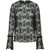 PIECES PIECES dame top PCSEMMA Restudsalg Black